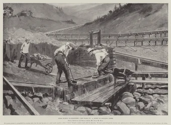Von Euston nach Klondike, die Abrechnung, eine Szene am Bonanza Creek